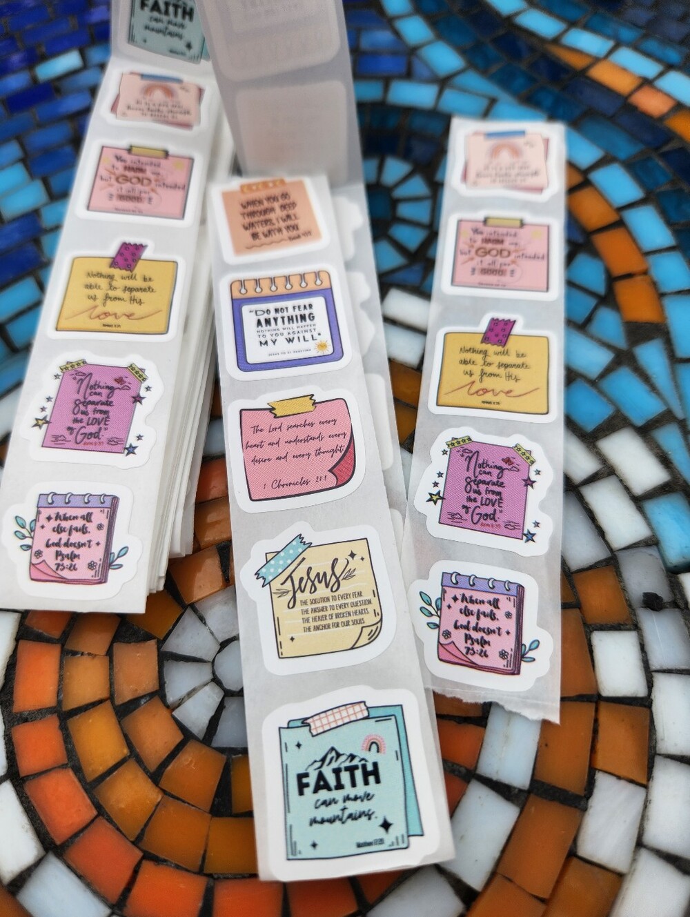 Inspirational Faith Sticker Pack - Pastel Multi-Color 100 Ct. New